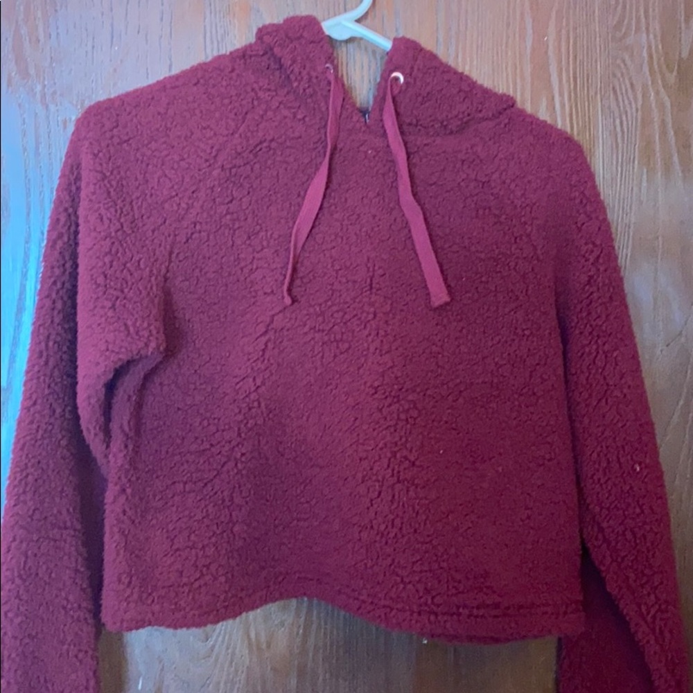 Cropped Sherpa Hoodie